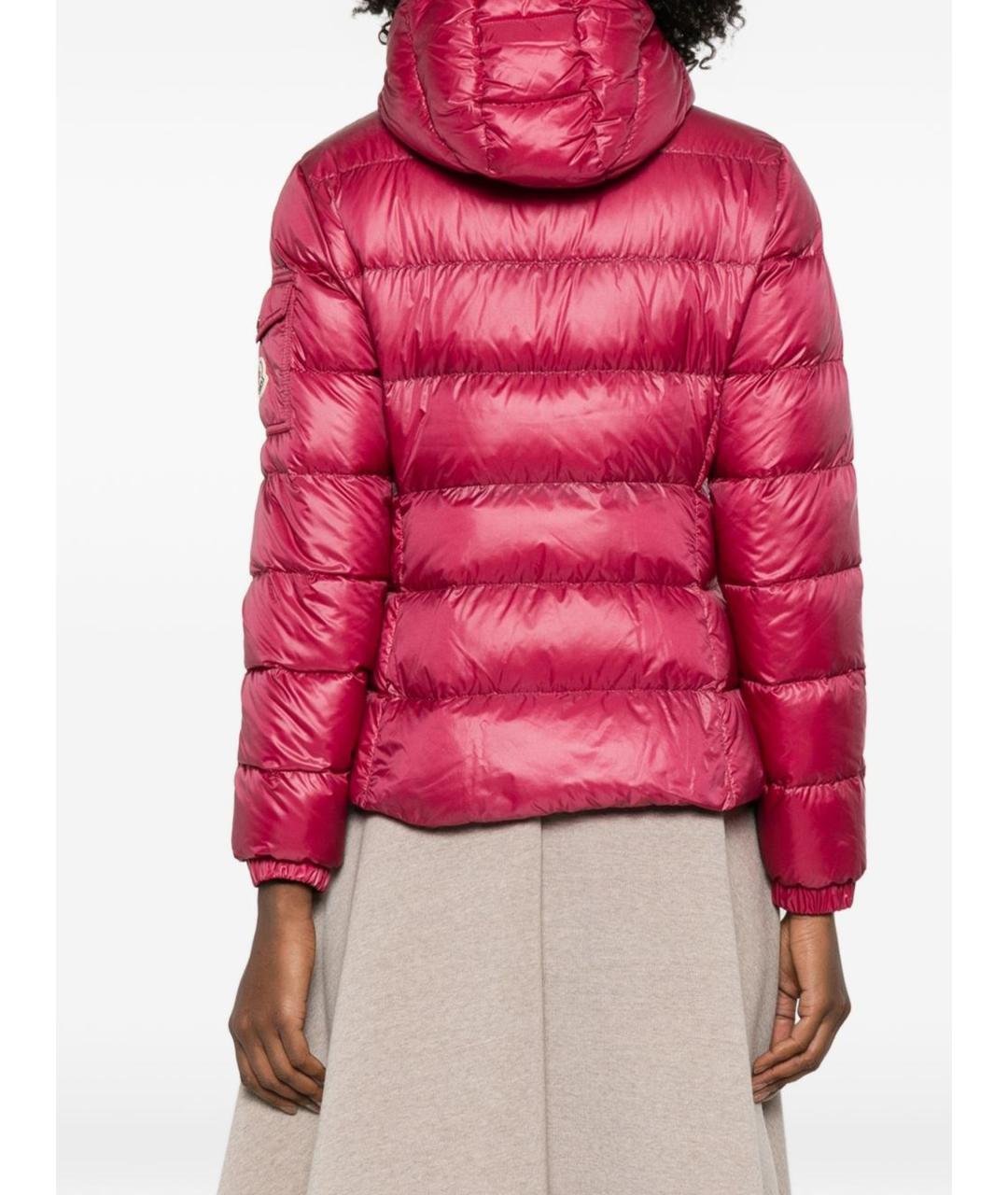 MONCLER Розовый полиамидовый пуховик, фото 5