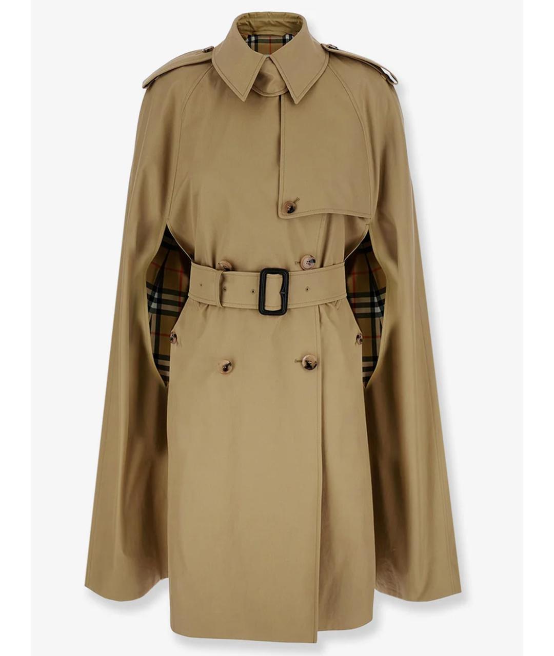 BURBERRY Бежевый хлопковый тренч/плащ, фото 4
