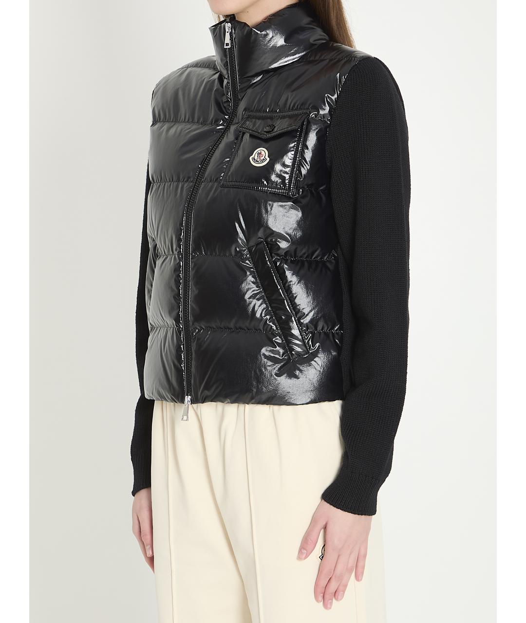 MONCLER Черная шерстяная куртка, фото 2