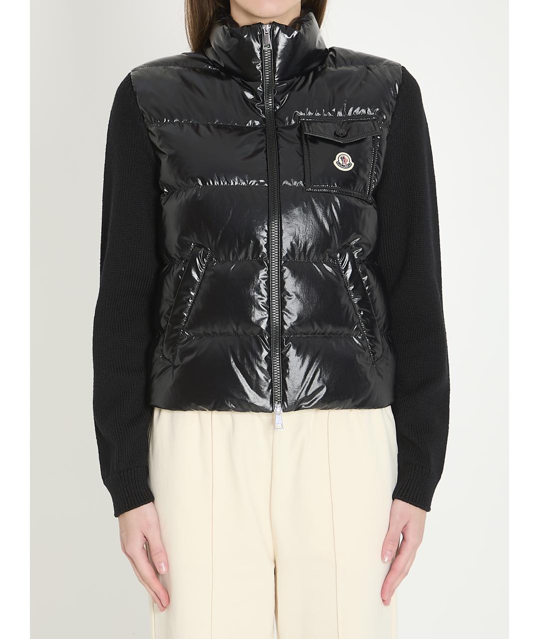 MONCLER Черная шерстяная куртка, фото 5