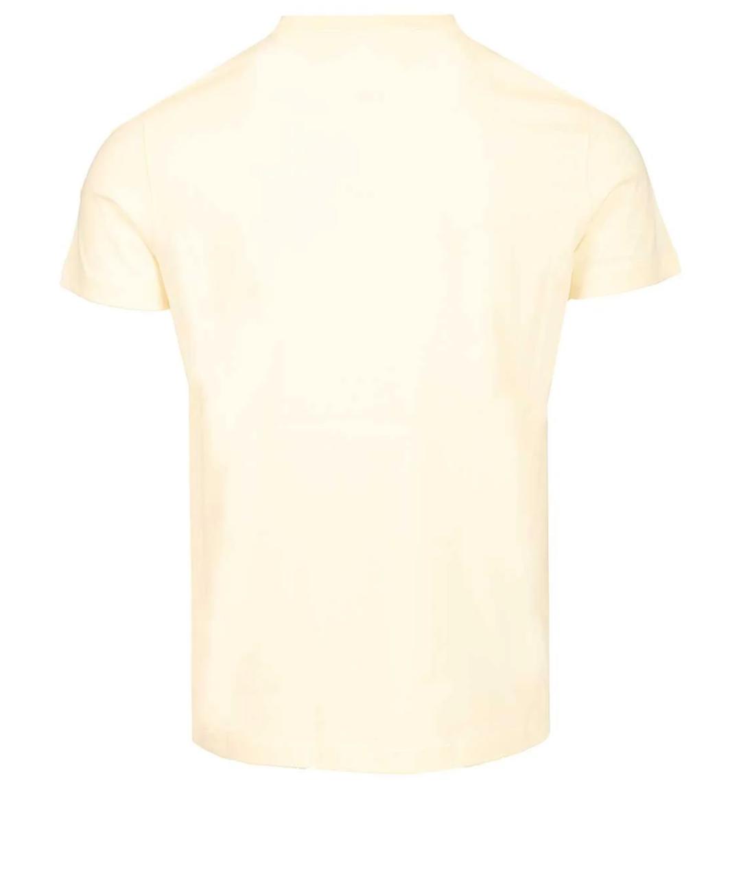 MONCLER Бежевая хлопковая футболка, фото 2