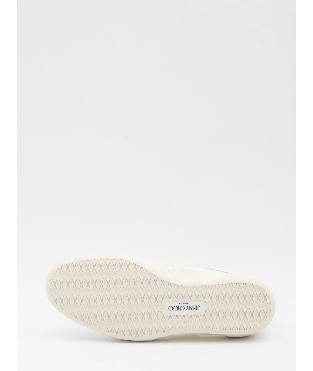 JIMMY CHOO Белые кожаные кеды, фото 4