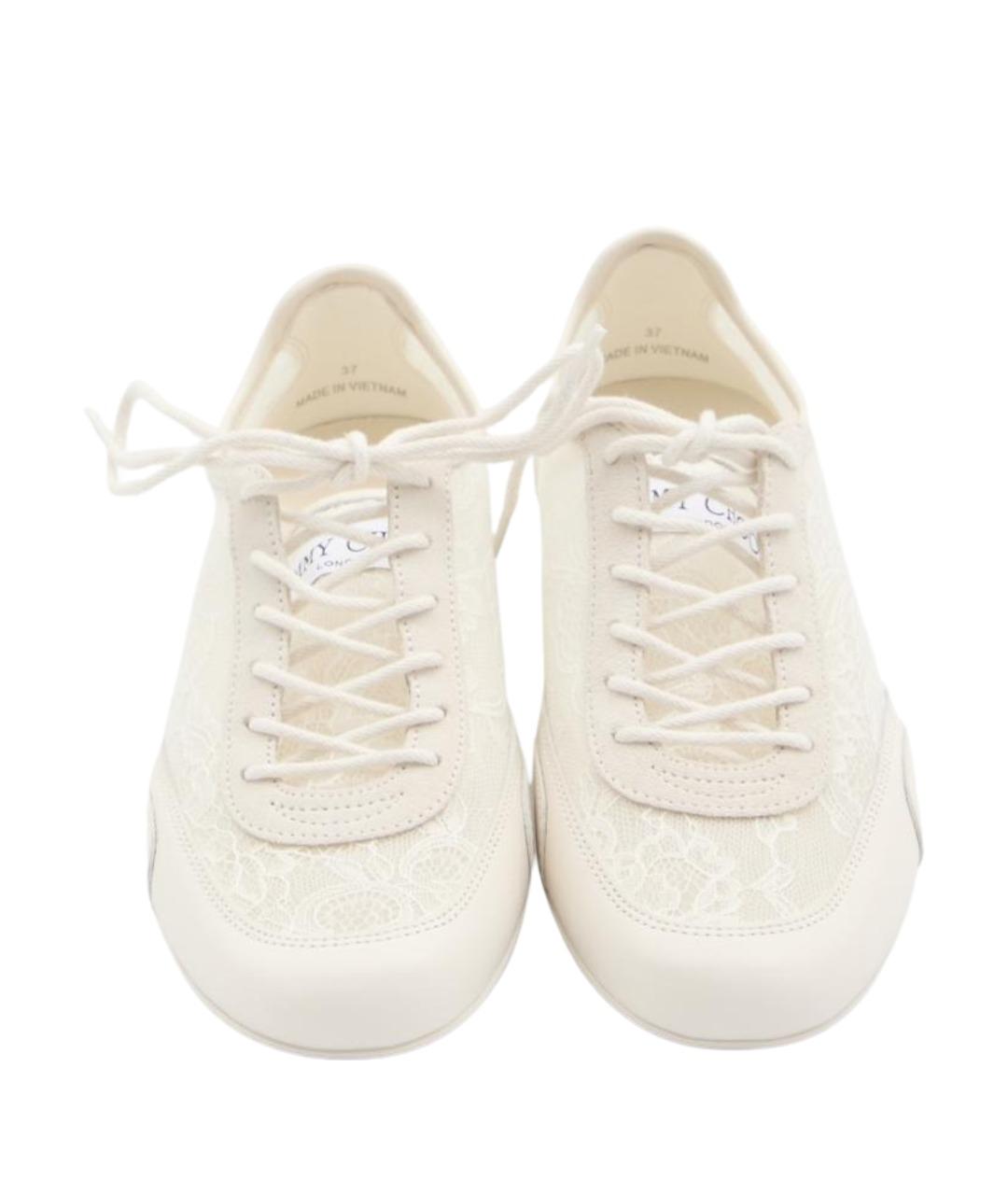 JIMMY CHOO Белые замшевые кеды, фото 5