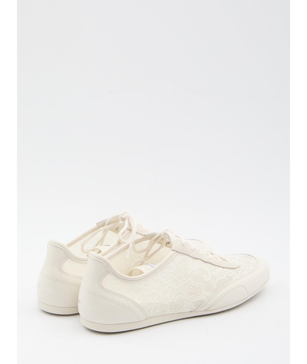 JIMMY CHOO Белые кожаные кеды, фото 3