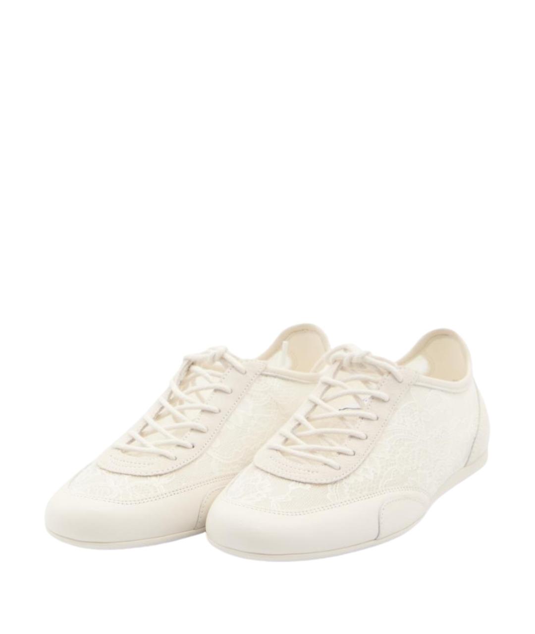 JIMMY CHOO Белые замшевые кеды, фото 2