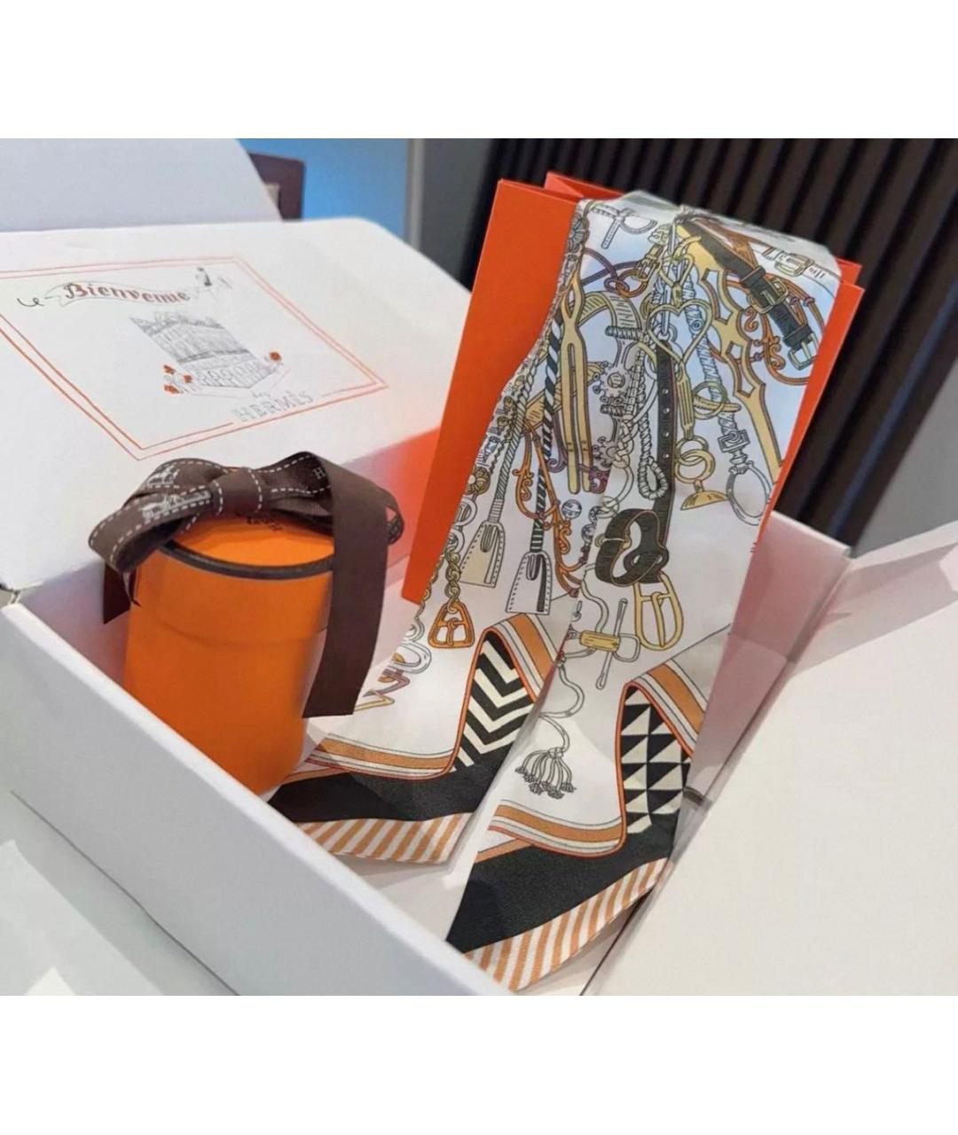 HERMES Мульти шелковый платок, фото 4