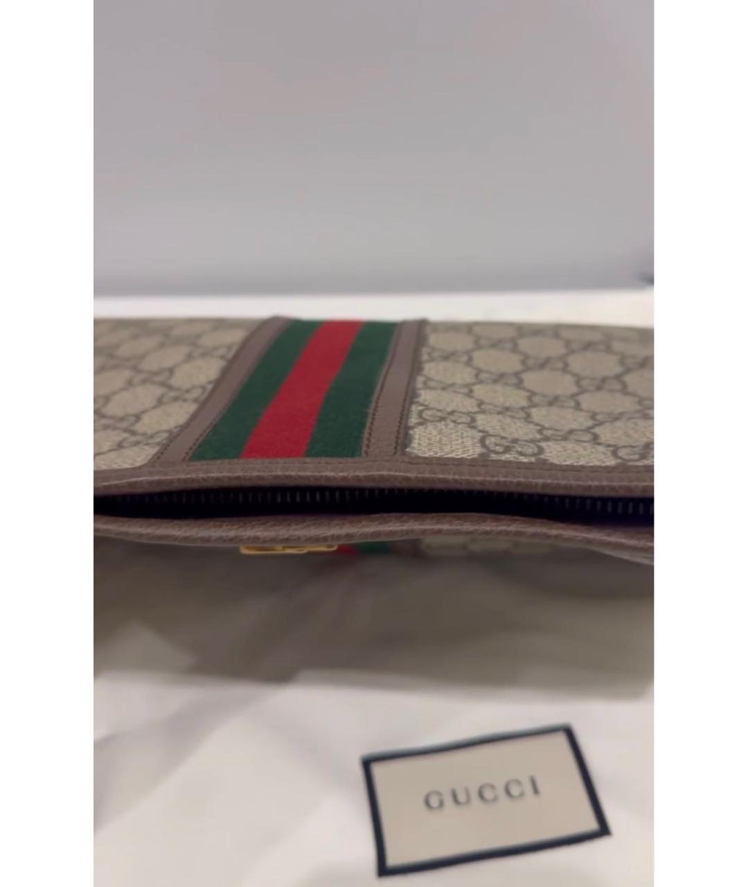 GUCCI Коричневая барсетка, фото 4