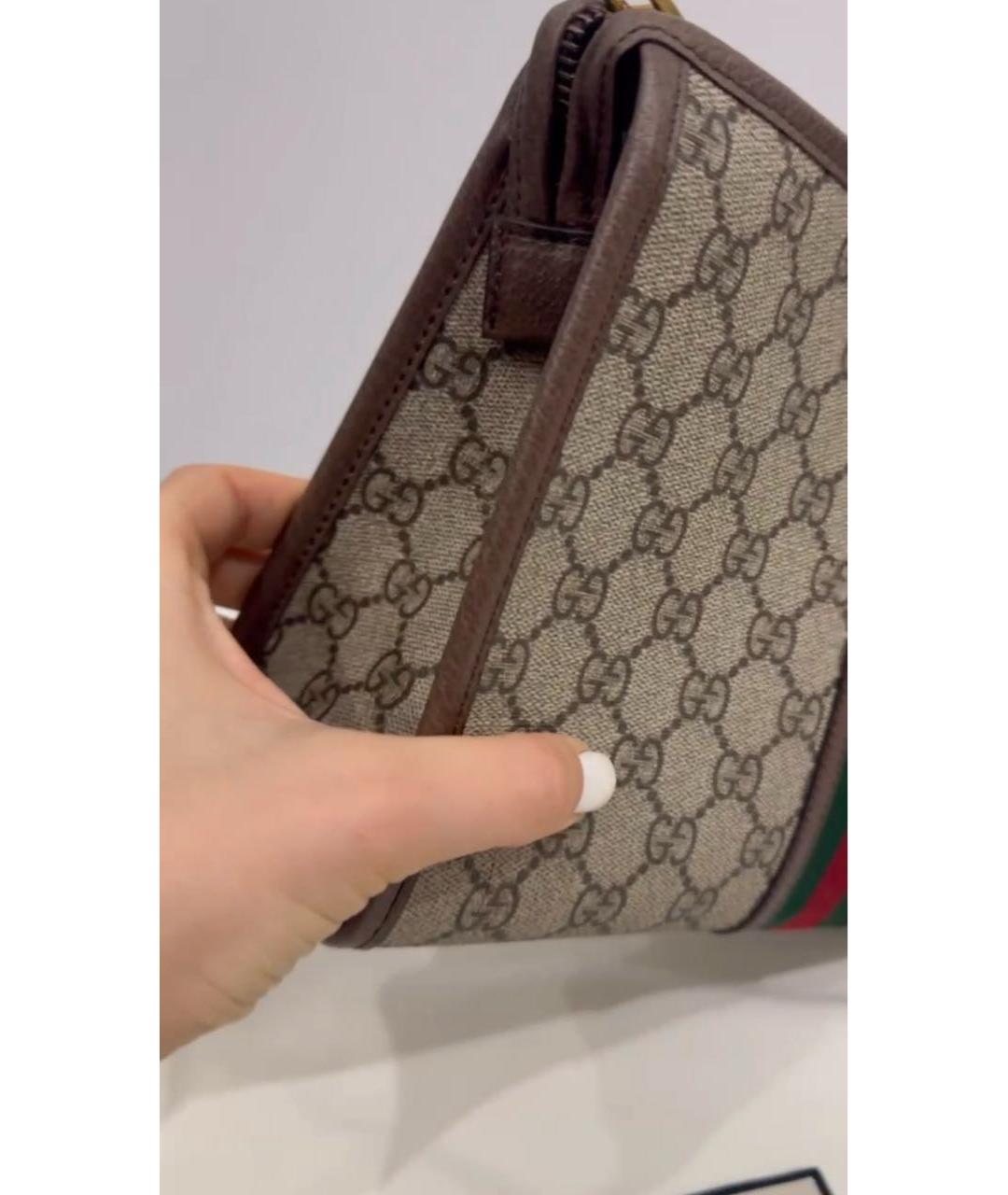 GUCCI Коричневая барсетка, фото 3