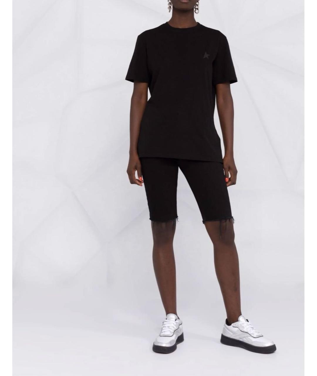 GOLDEN GOOSE DELUXE BRAND Черная хлопковая футболка, фото 2