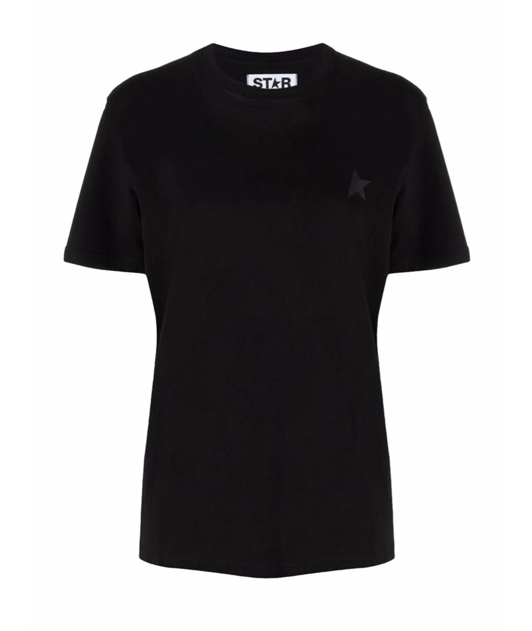 GOLDEN GOOSE DELUXE BRAND Черная хлопковая футболка, фото 1