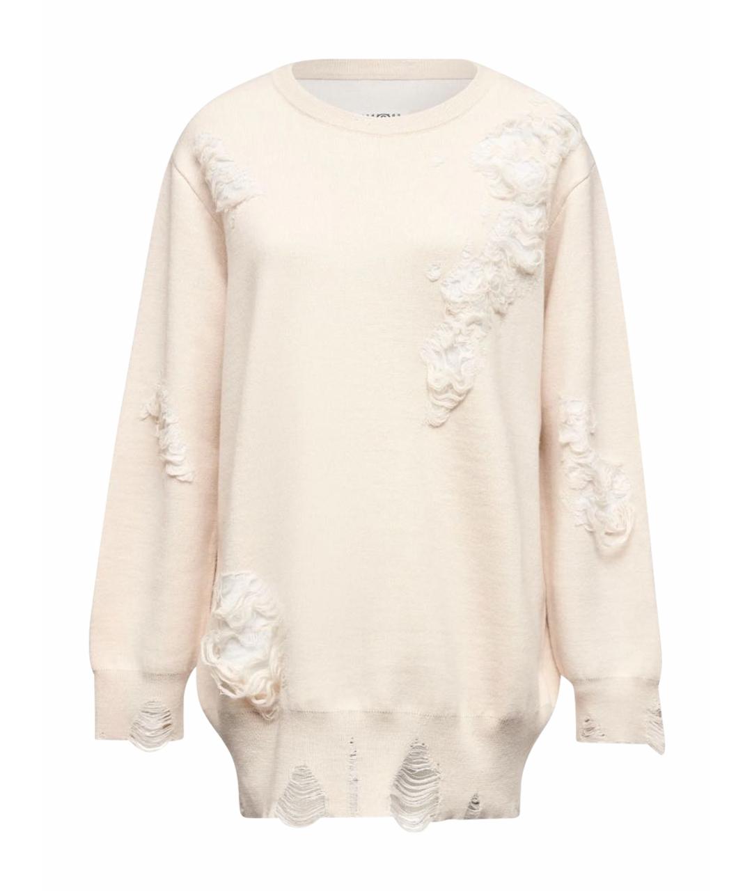 MM6 MAISON MARGIELA Бежевый шерстяной джемпер / свитер, фото 1