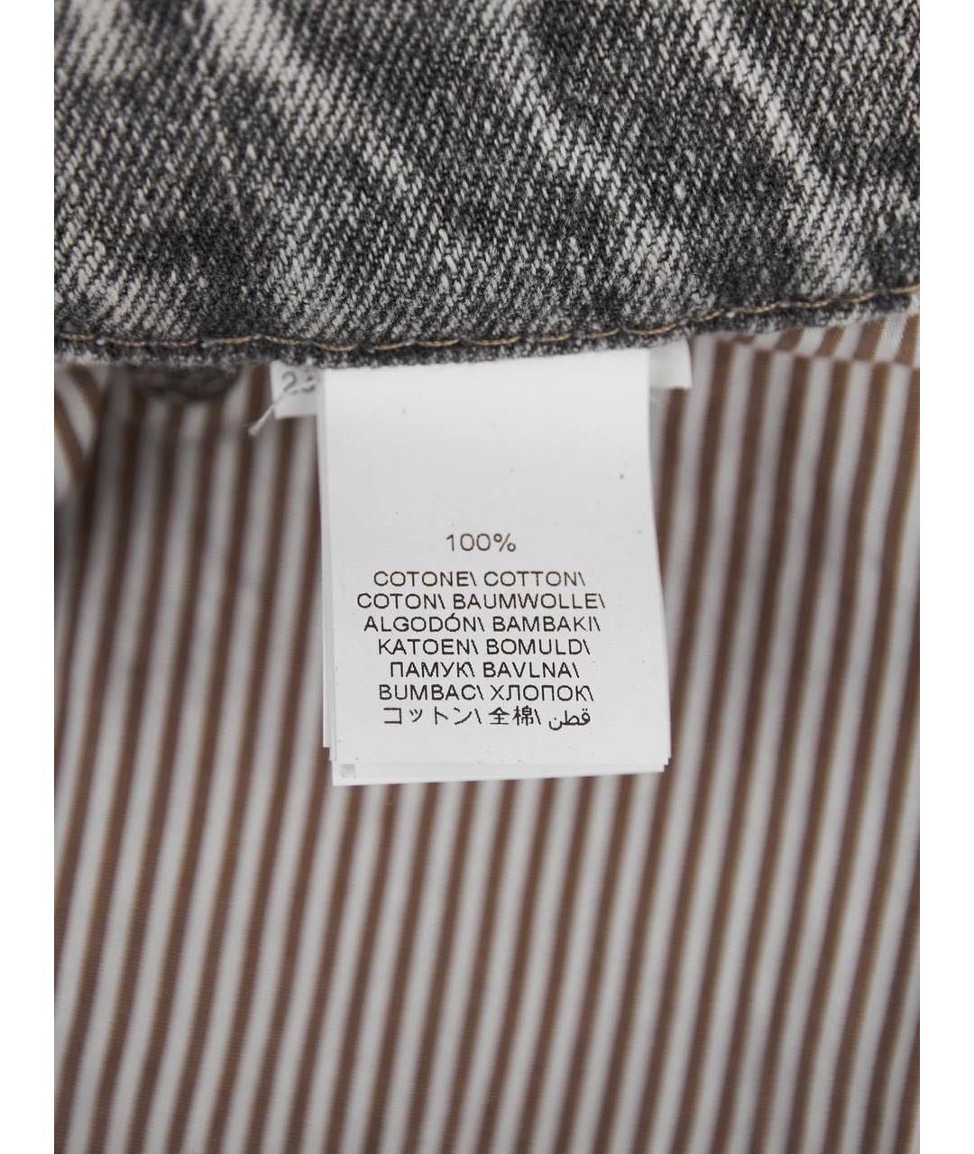 BRUNELLO CUCINELLI Серые хлопковые джинсы скинни, фото 5