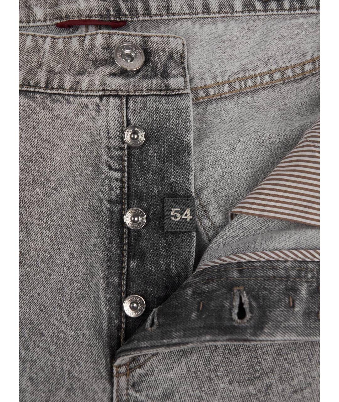 BRUNELLO CUCINELLI Серые хлопковые джинсы скинни, фото 7