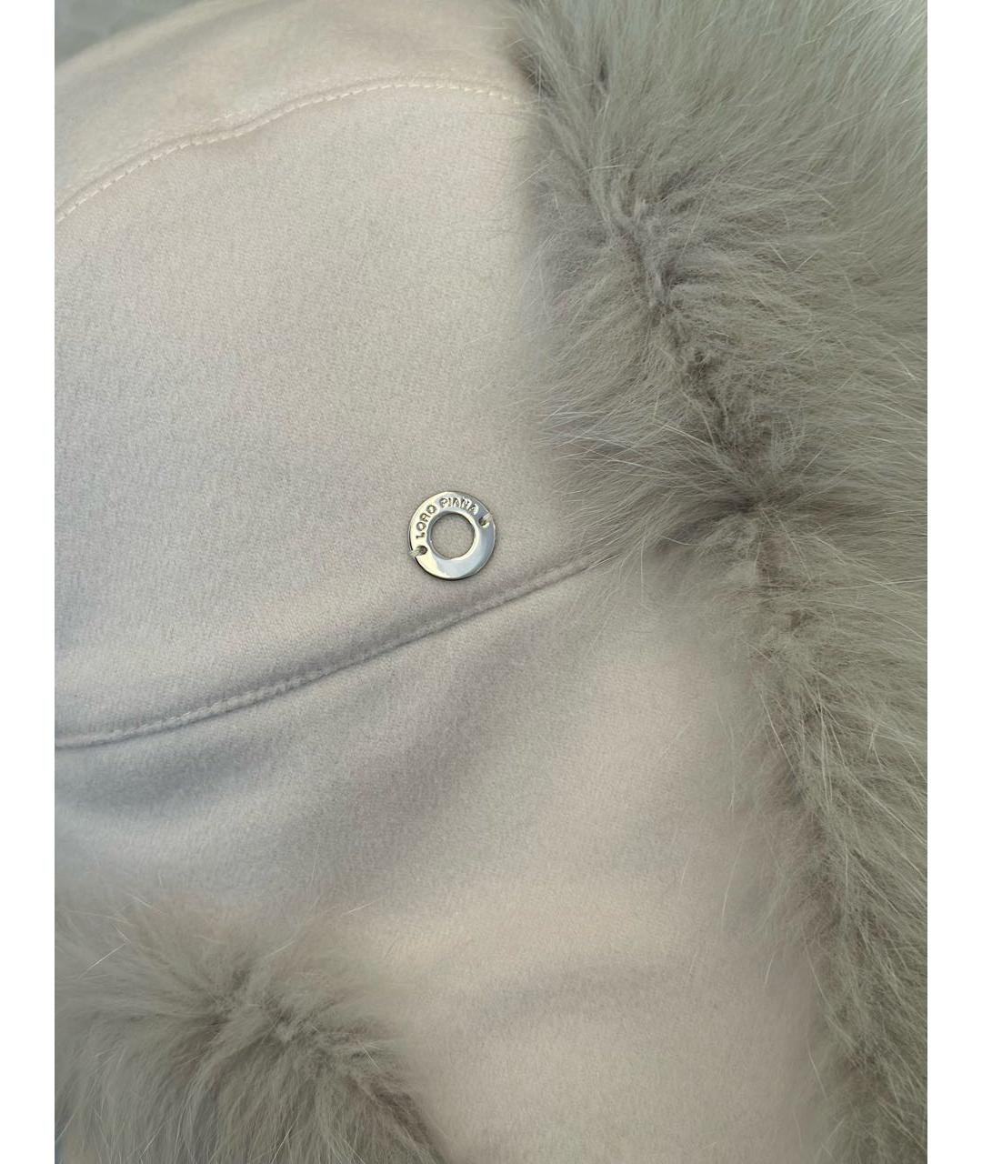 LORO PIANA Серая кашемировая шапка, фото 4