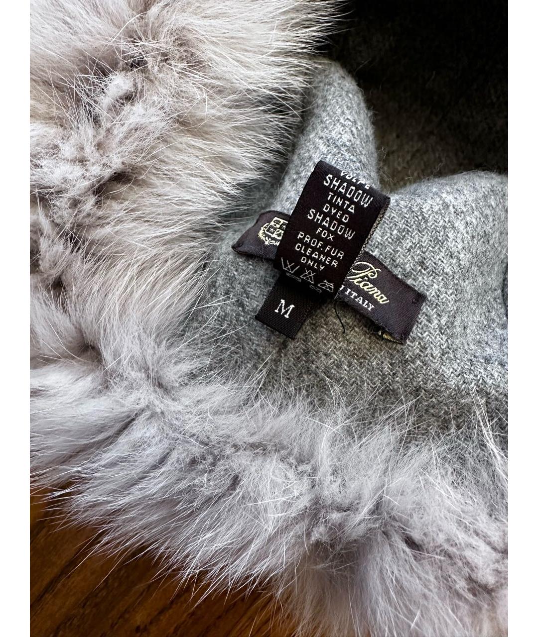 LORO PIANA Серая кашемировая шапка, фото 6