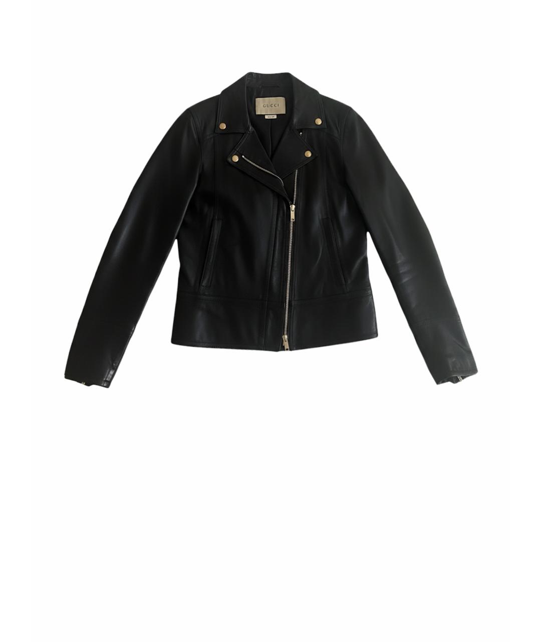 GUCCI Черная кожаная куртка, фото 1