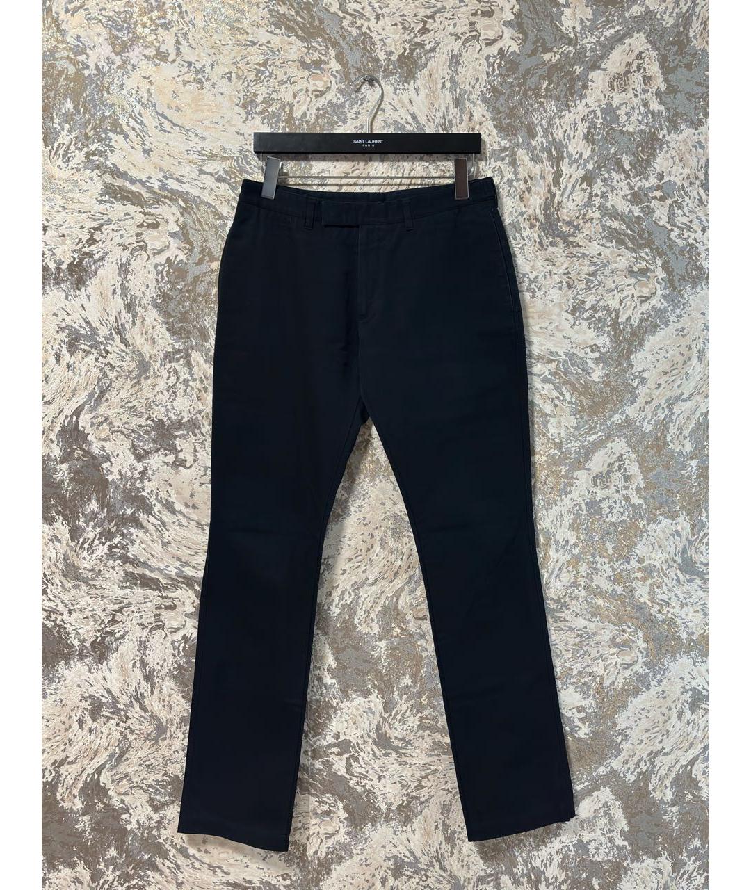 SAINT LAURENT Синие хлопковые прямые джинсы, фото 6