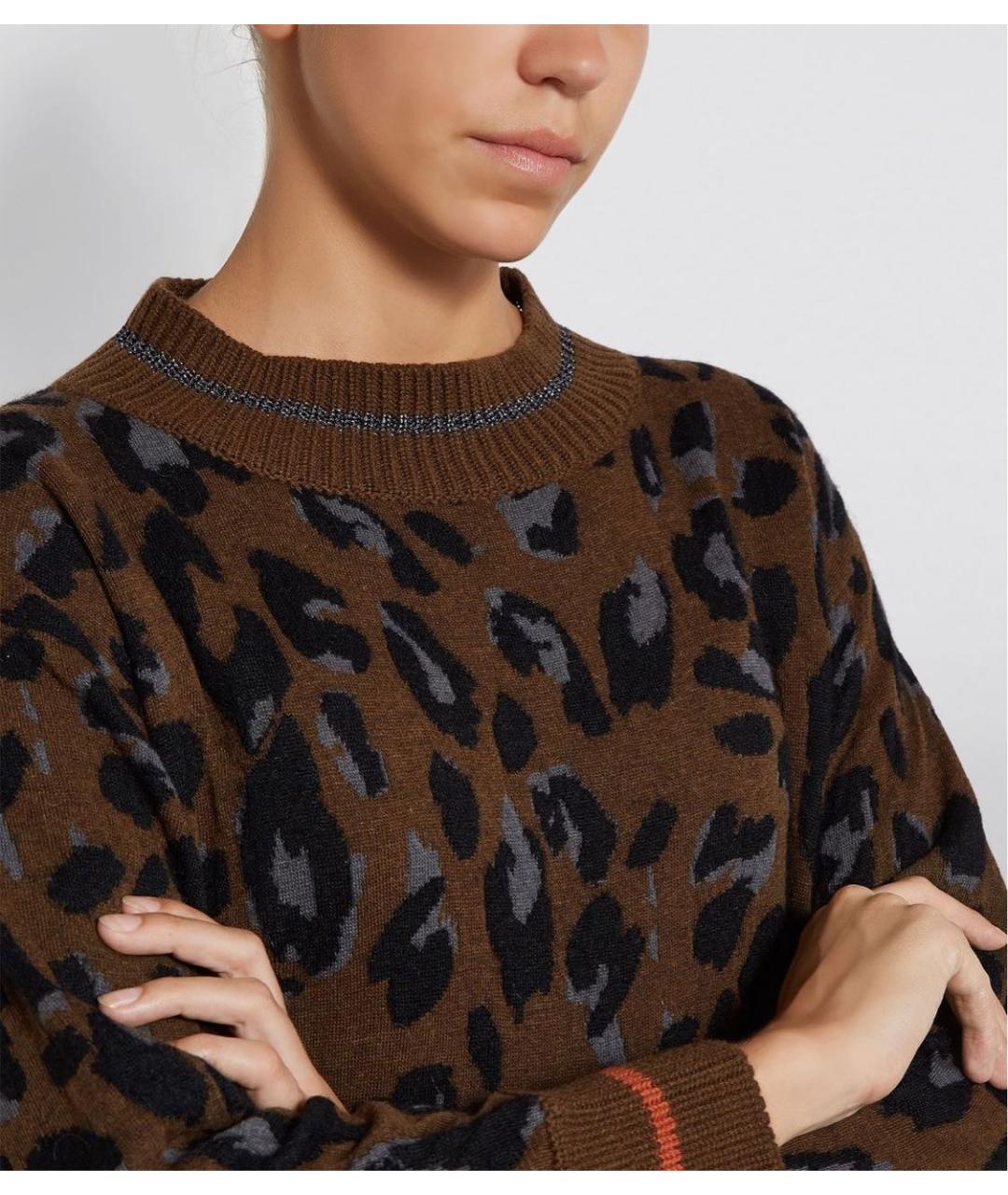 FABIANA FILIPPI Коричневый шерстяной джемпер / свитер, фото 2