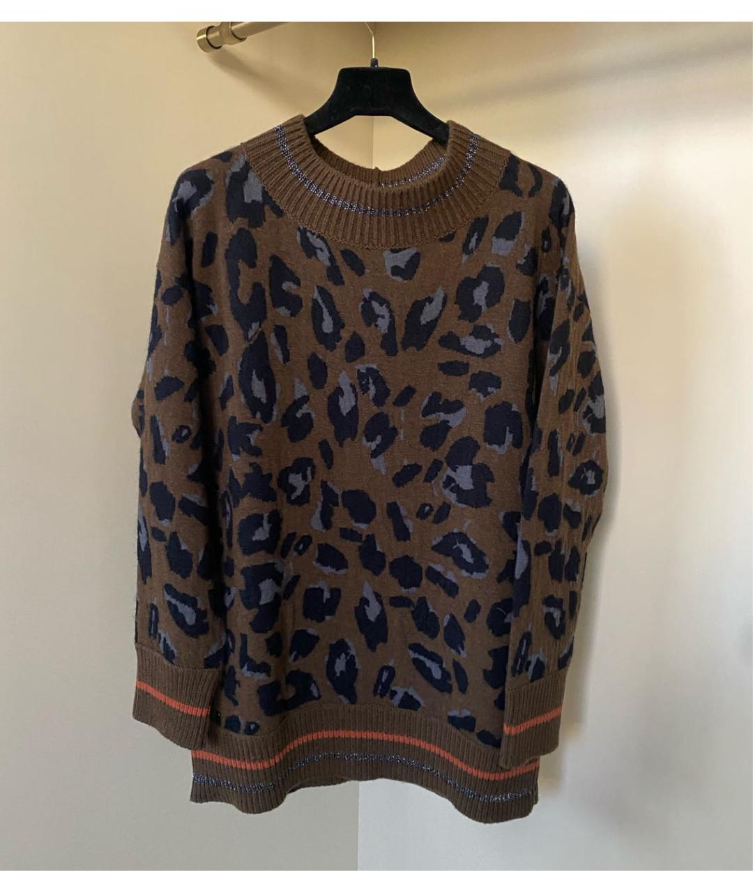 FABIANA FILIPPI Коричневый шерстяной джемпер / свитер, фото 3