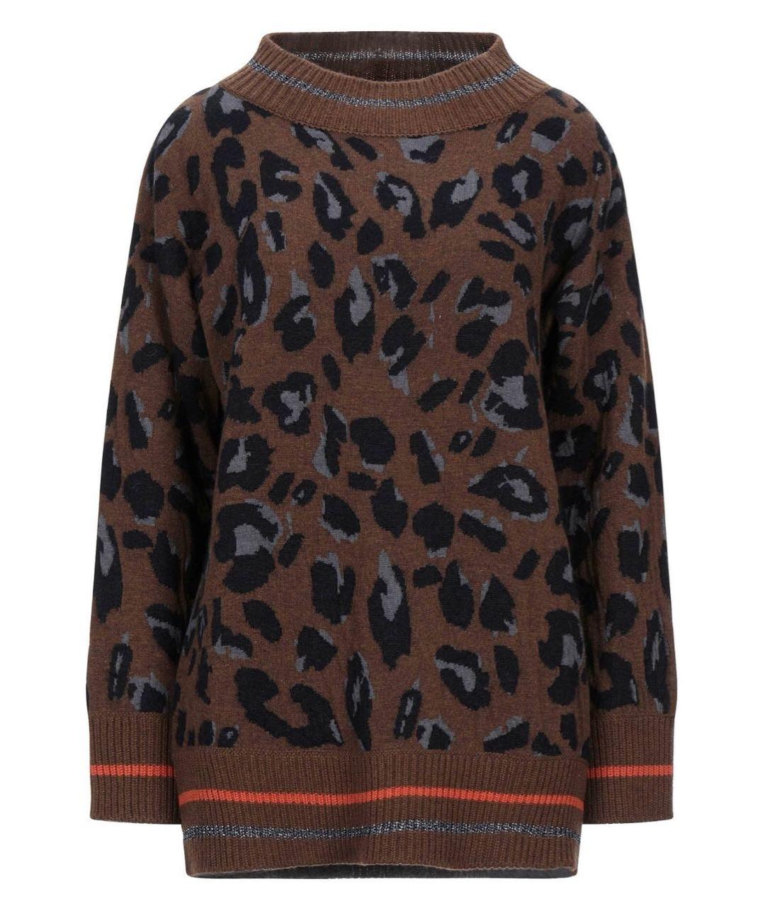 FABIANA FILIPPI Коричневый шерстяной джемпер / свитер, фото 1
