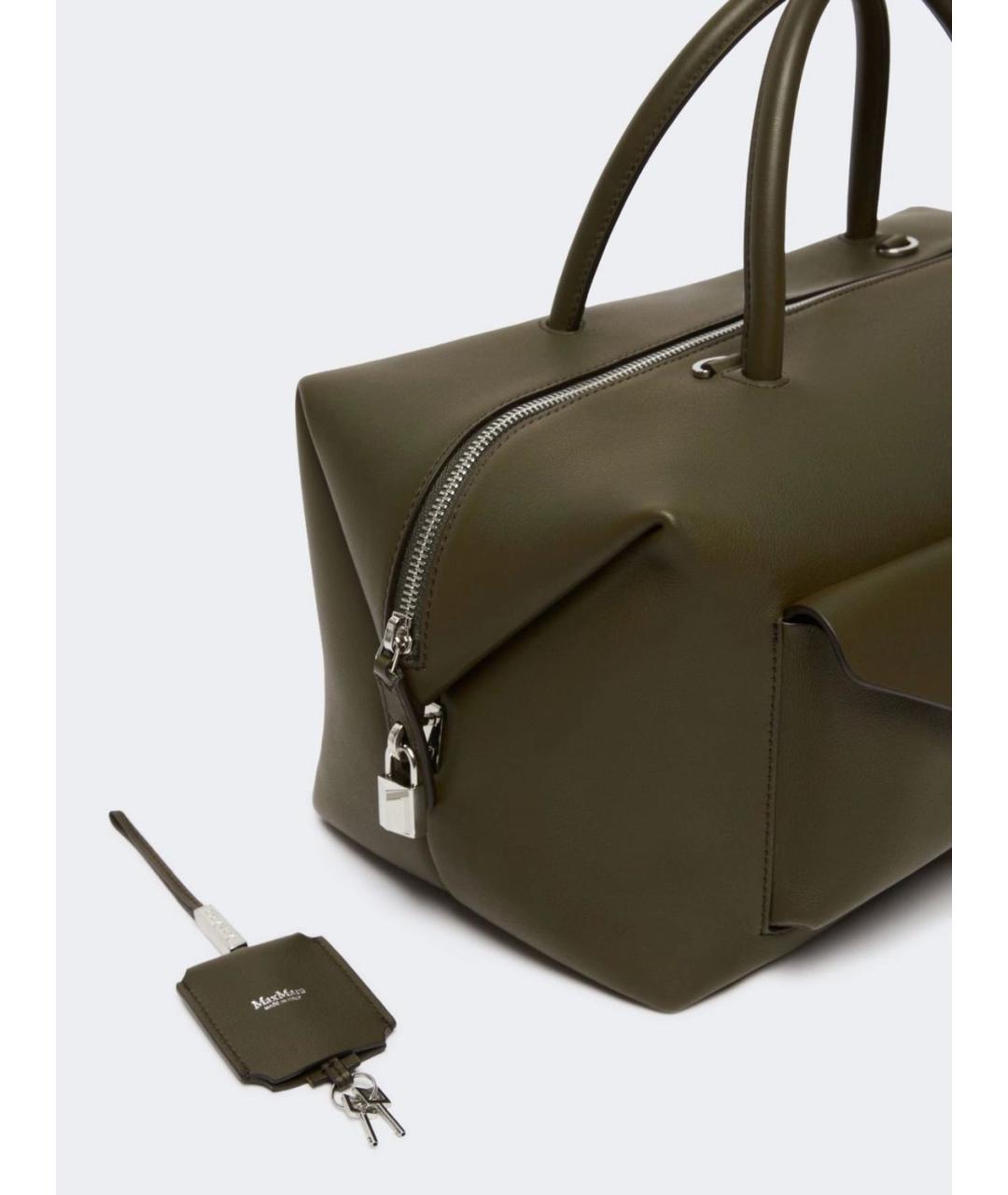 MAX MARA Коричневая кожаная сумка тоут, фото 3