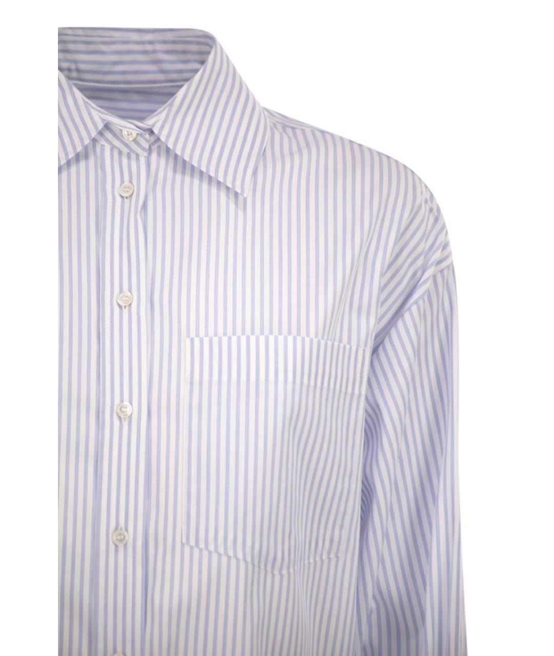 WEEKEND MAX MARA Синяя хлопковая рубашка, фото 4