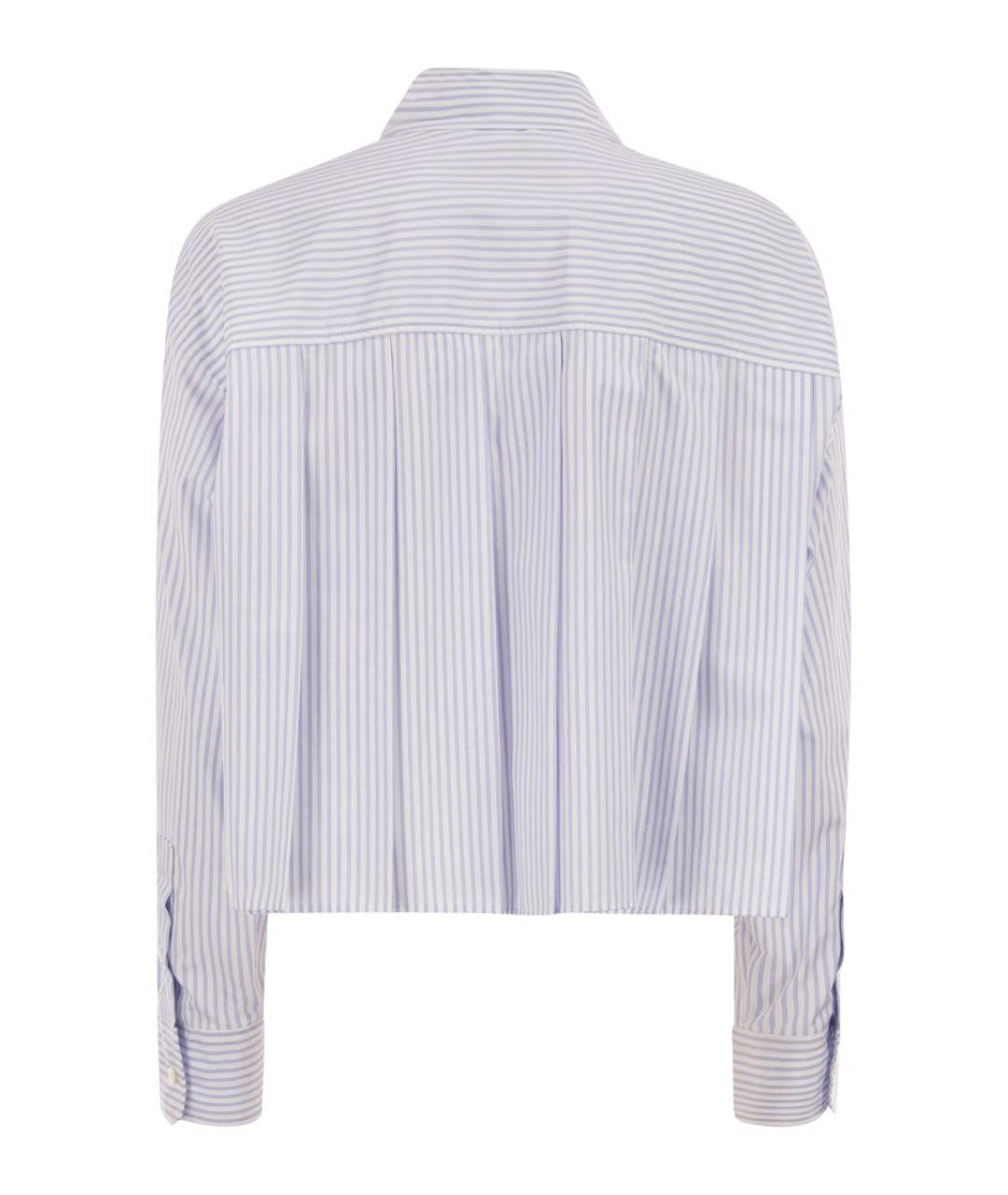 WEEKEND MAX MARA Синяя хлопковая рубашка, фото 2