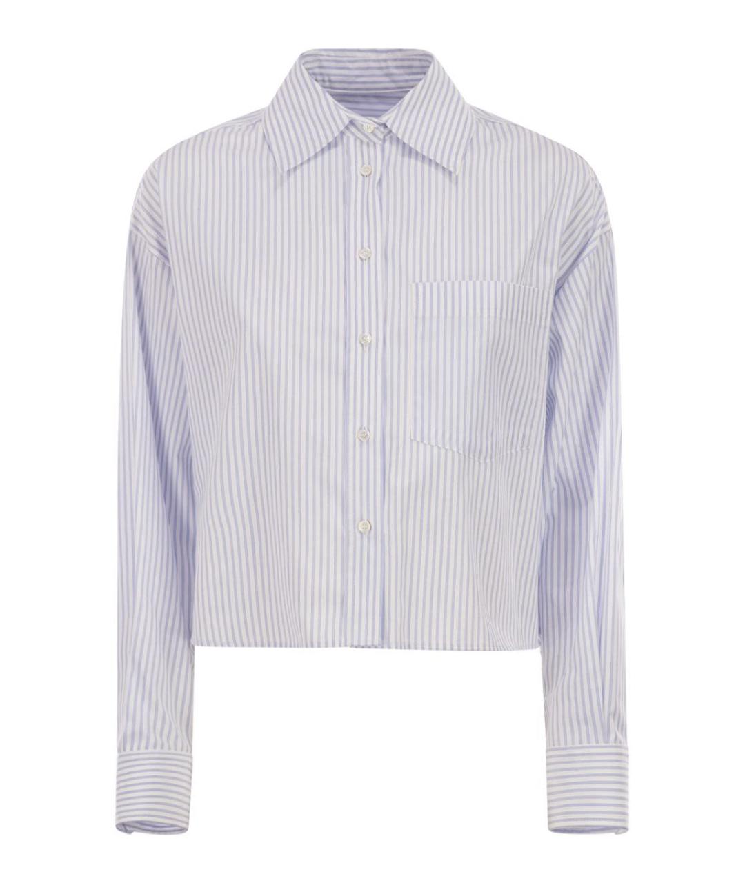 WEEKEND MAX MARA Синяя хлопковая рубашка, фото 1