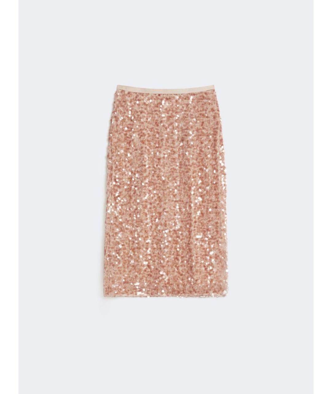 WEEKEND MAX MARA Бежевая полиэстеровая юбка миди, фото 4