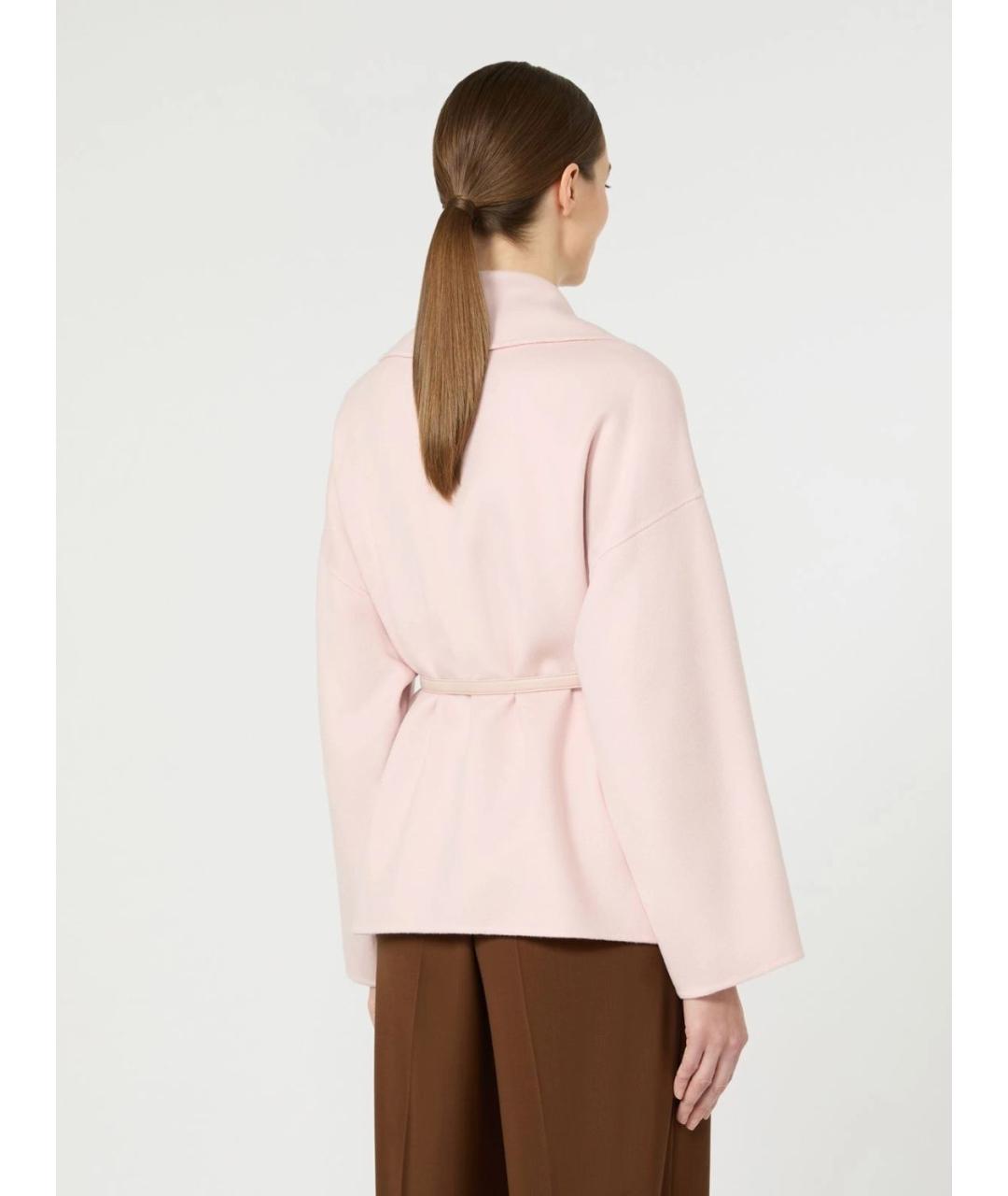 MAX MARA STUDIO Розовый шерстяной жакет/пиджак, фото 4