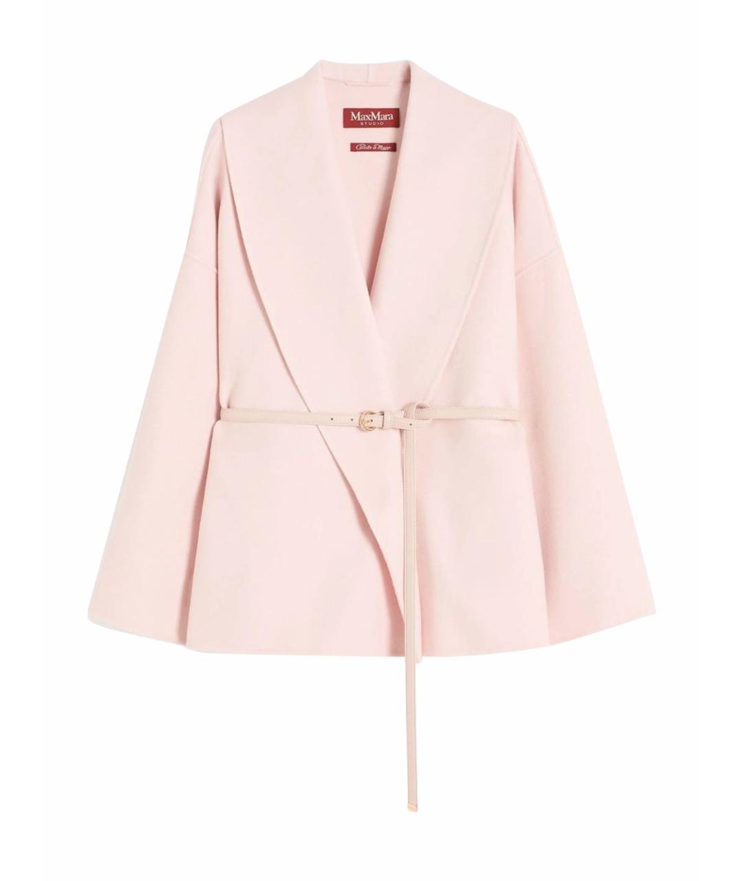 MAX MARA STUDIO Розовый шерстяной жакет/пиджак, фото 1