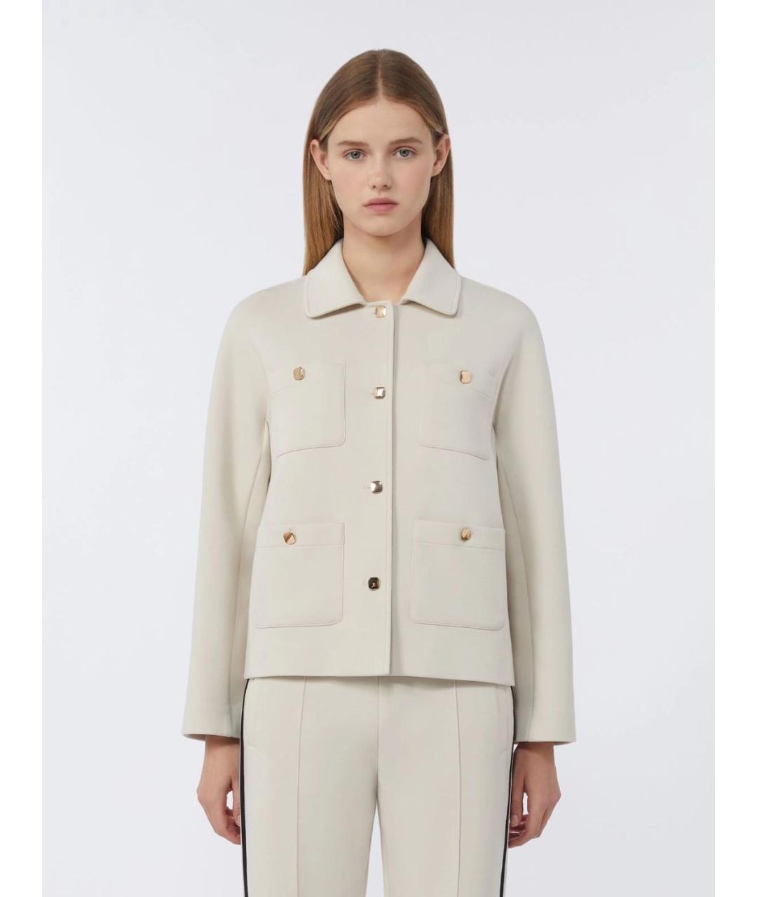 'S MAX MARA Бежевая полиэстеровая куртка, фото 3