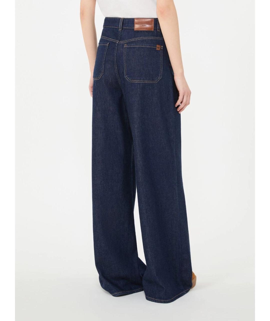 WEEKEND MAX MARA Синие хлопковые прямые джинсы, фото 3