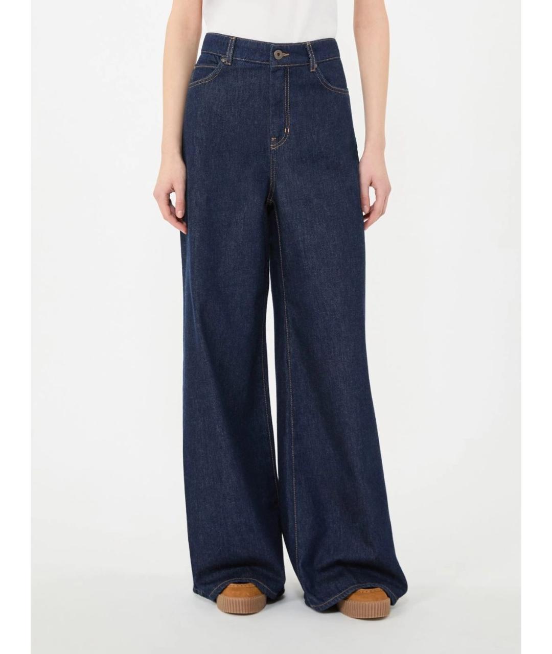 WEEKEND MAX MARA Синие хлопковые прямые джинсы, фото 2