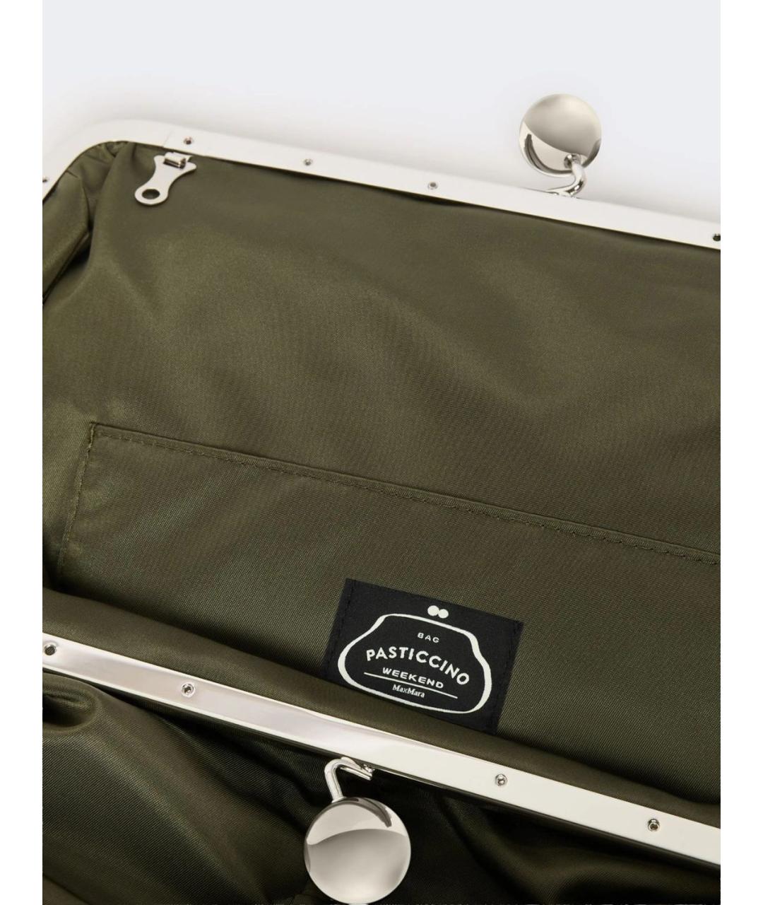 WEEKEND MAX MARA Зеленая синтетическая сумка через плечо, фото 5