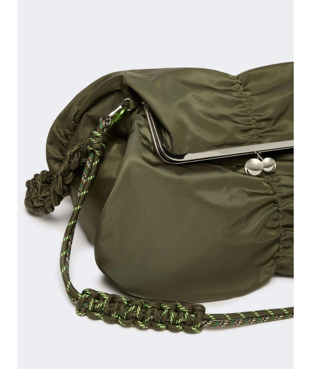 WEEKEND MAX MARA Зеленая синтетическая сумка через плечо, фото 3