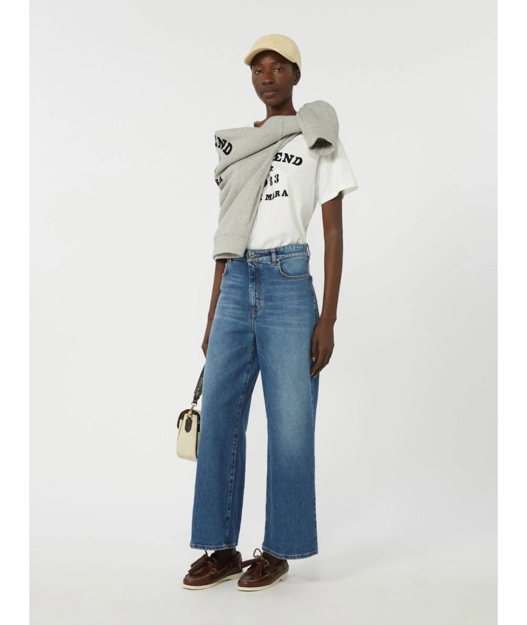 WEEKEND MAX MARA Белая хлопковая футболка, фото 2