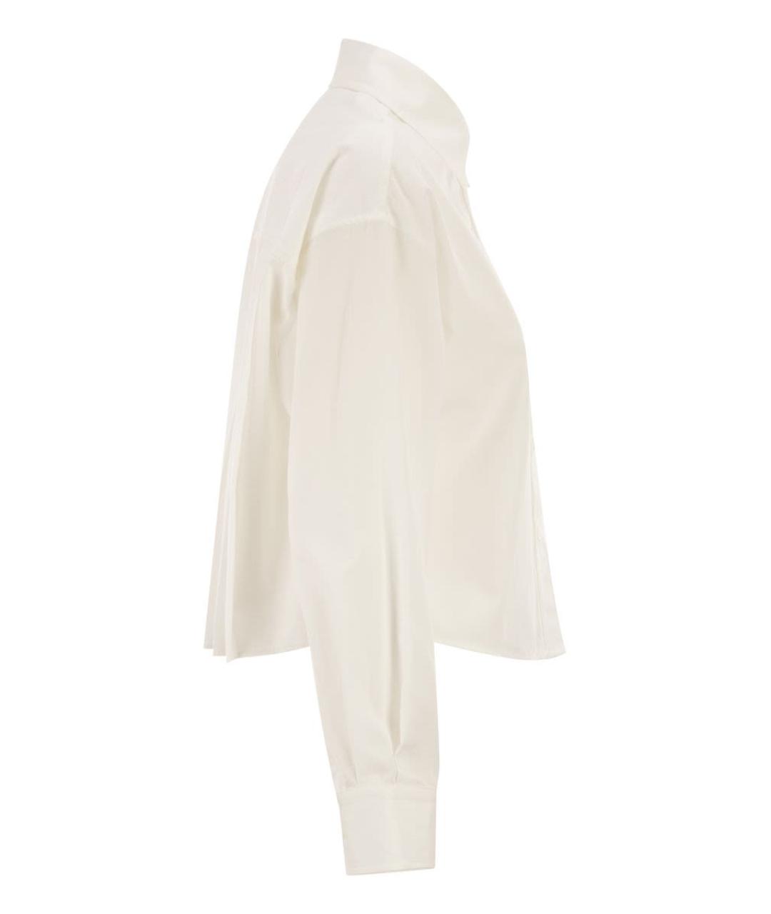 WEEKEND MAX MARA Белая хлопковая рубашка, фото 3