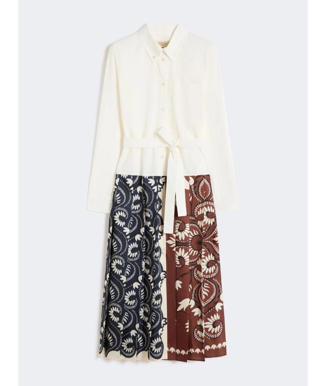 WEEKEND MAX MARA Белое хлопковое повседневное платье, фото 6