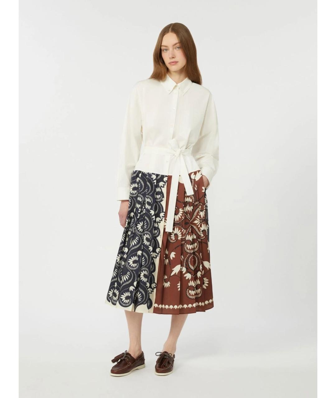 WEEKEND MAX MARA Белое хлопковое повседневное платье, фото 2