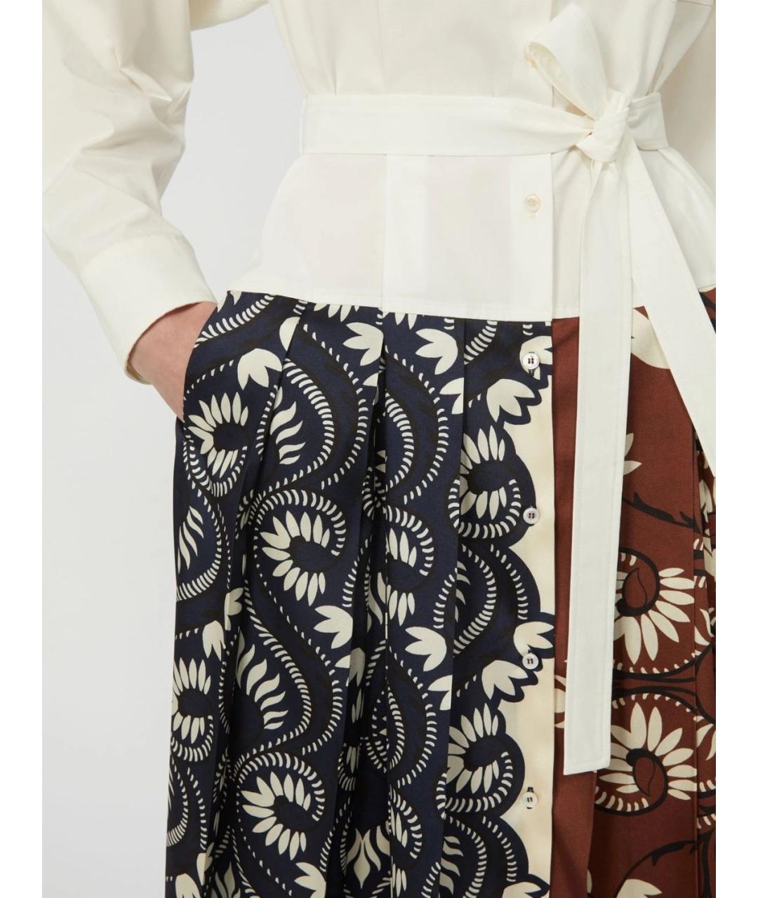 WEEKEND MAX MARA Белое хлопковое повседневное платье, фото 5