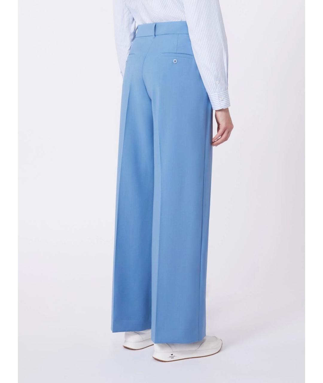 WEEKEND MAX MARA Синие прямые брюки, фото 4