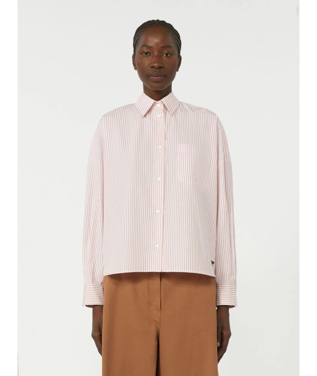 WEEKEND MAX MARA Розовая хлопковая рубашка, фото 3