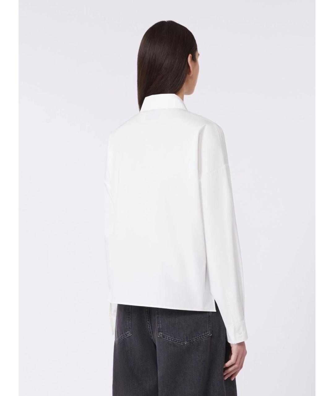 WEEKEND MAX MARA Белая хлопковая рубашка, фото 4