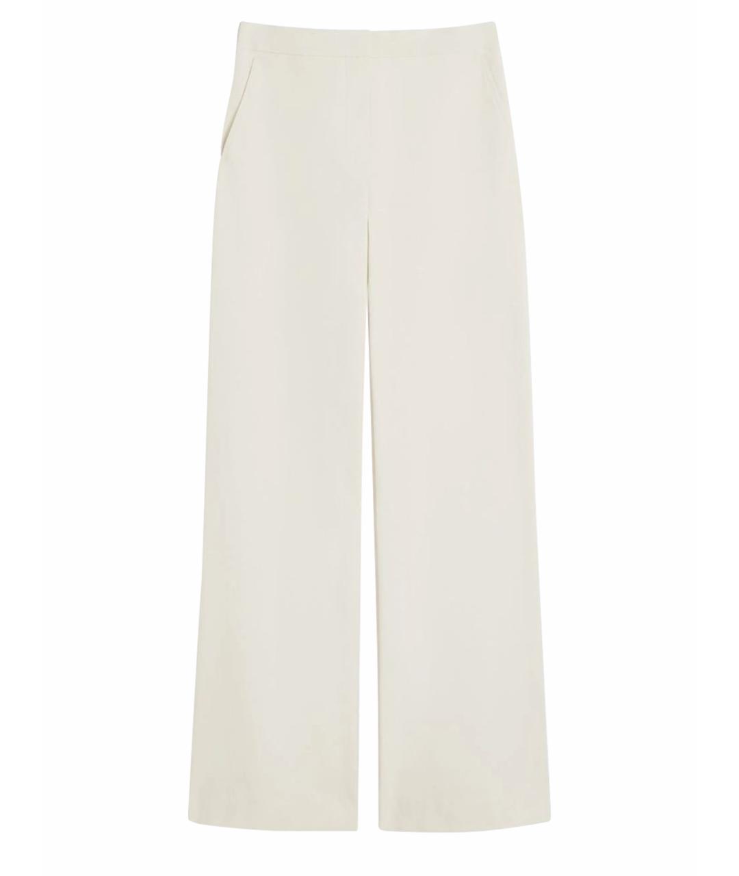 MAX MARA Бежевые хлопковые прямые брюки, фото 1