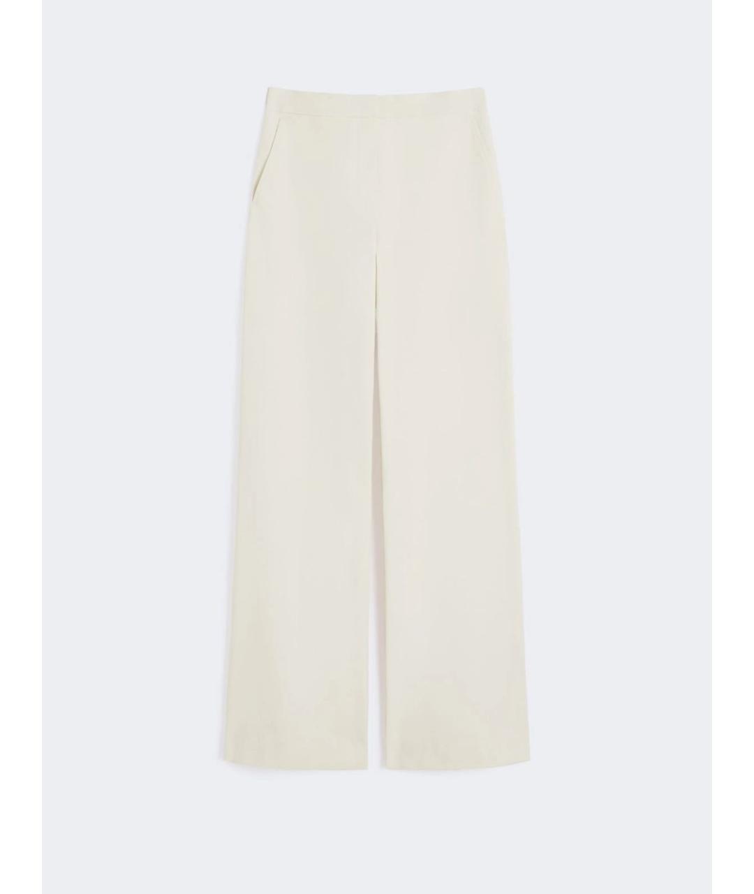 MAX MARA Бежевые хлопковые прямые брюки, фото 6