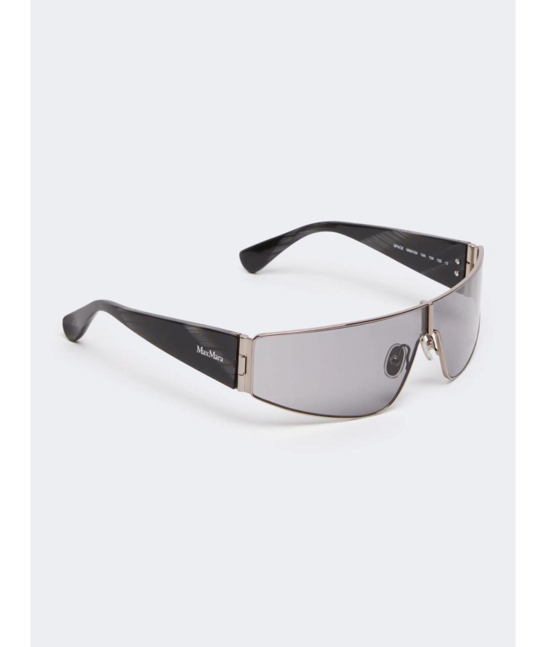 MAX MARA Черные пластиковые солнцезащитные очки, фото 2