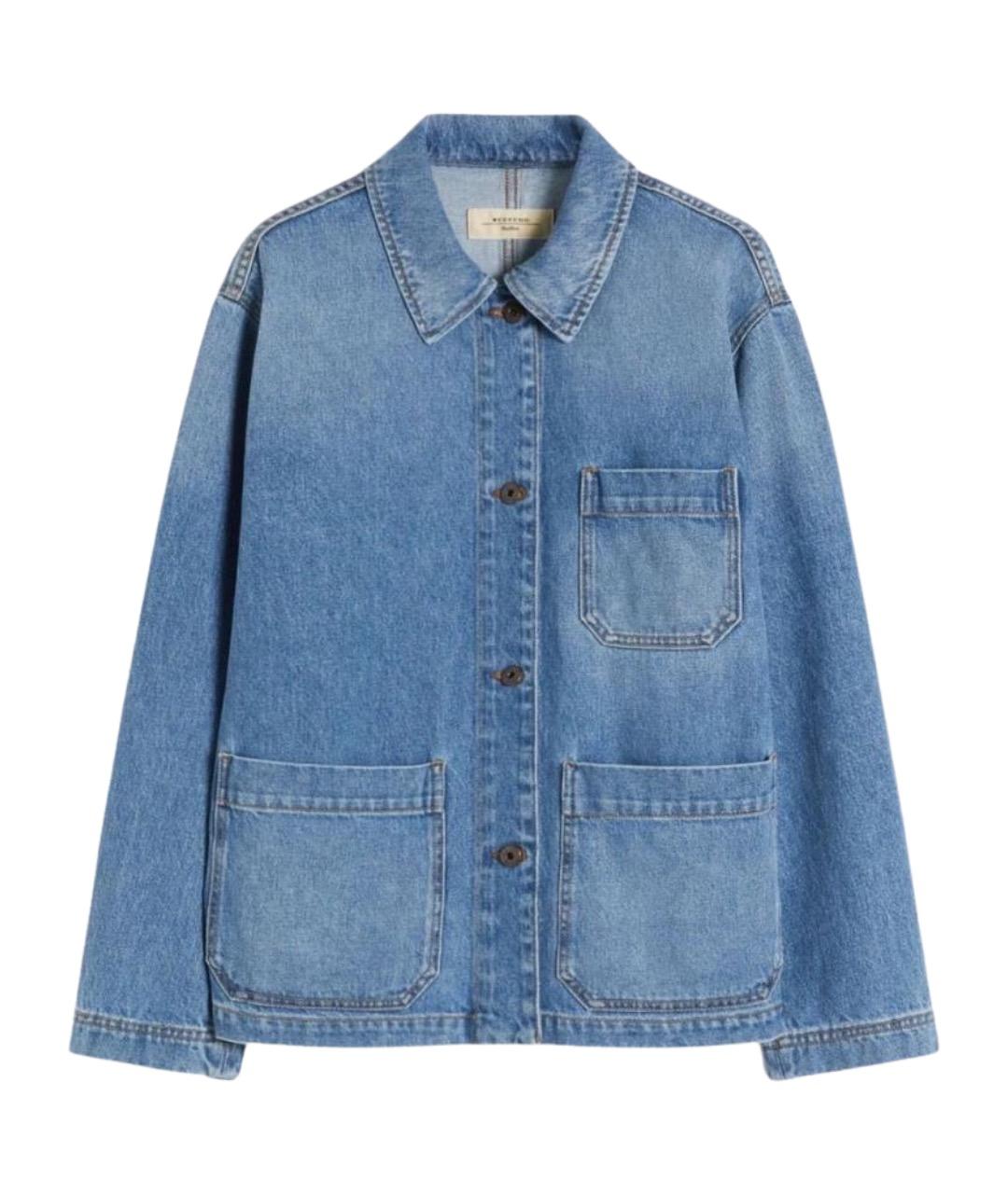 WEEKEND MAX MARA Синяя хлопковая куртка, фото 1