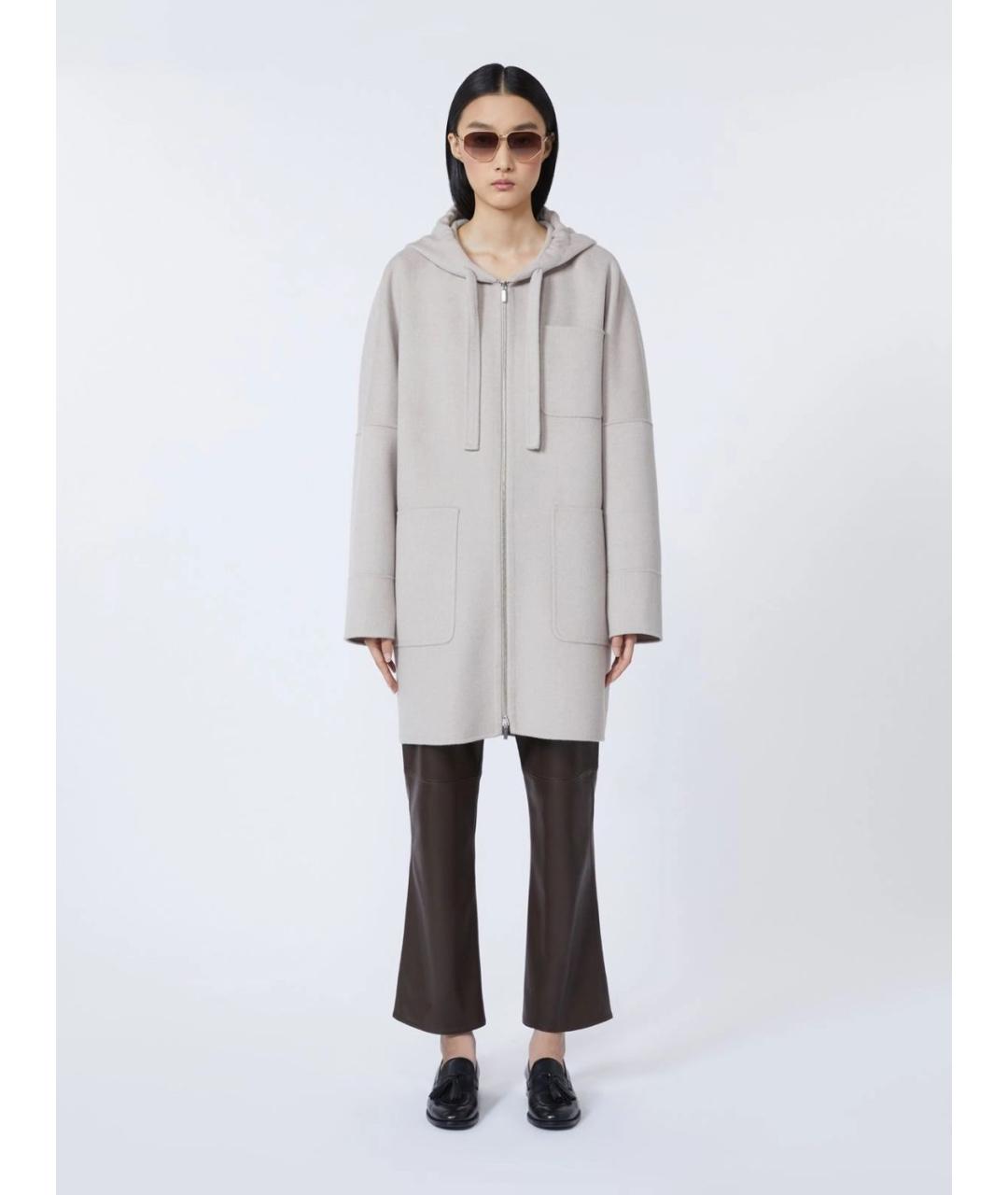 'S MAX MARA Бежевое шерстяное пальто, фото 2