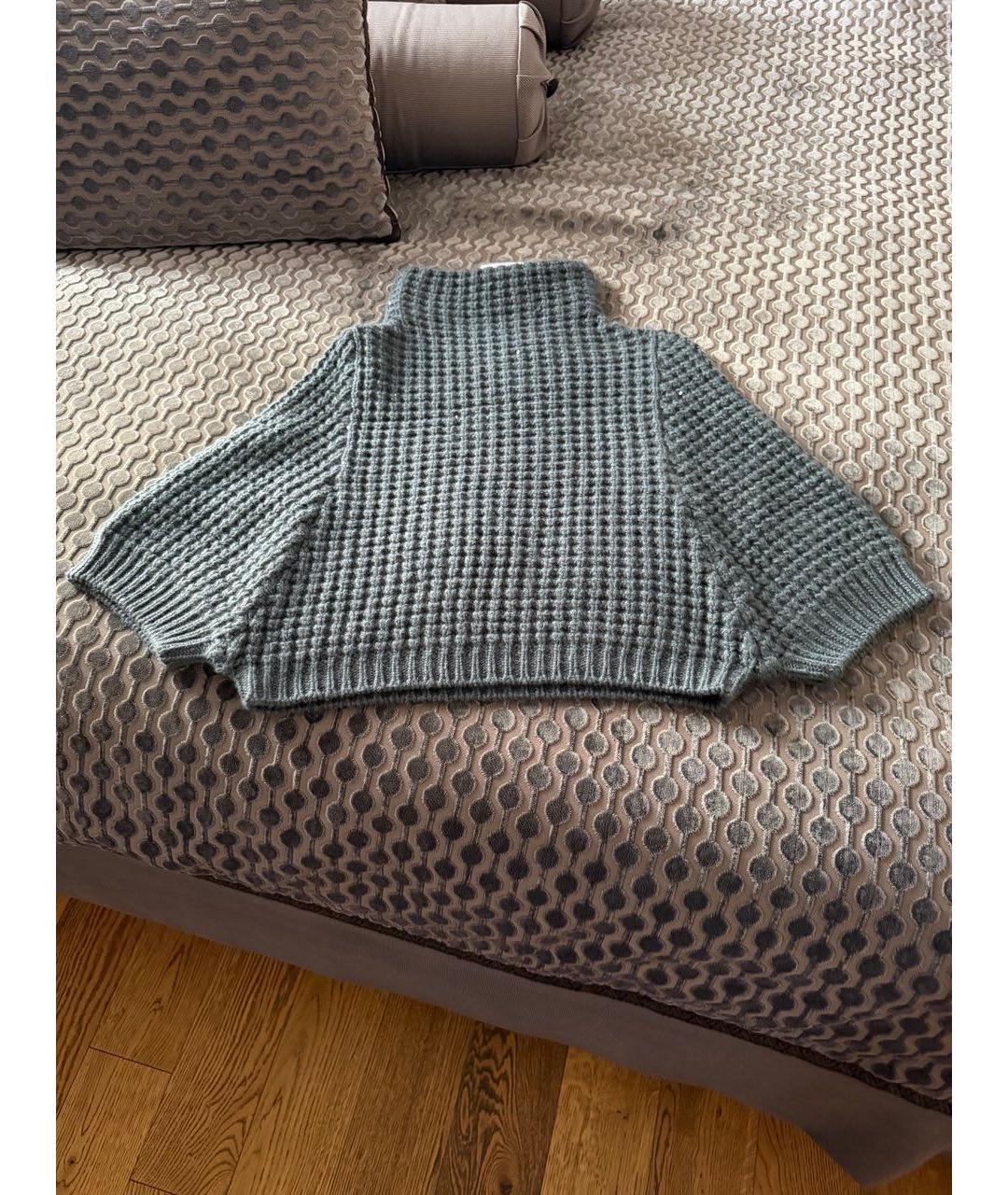 BRUNELLO CUCINELLI Антрацитовый кашемировый джемпер / свитер, фото 4